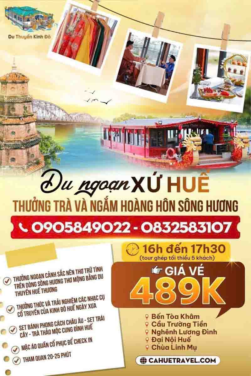 Ảnh 5 - Thuyền Rồng Sông Hương – Lịch Hẹn Chủ Động, Đặt Chỗ Thuận Tiện